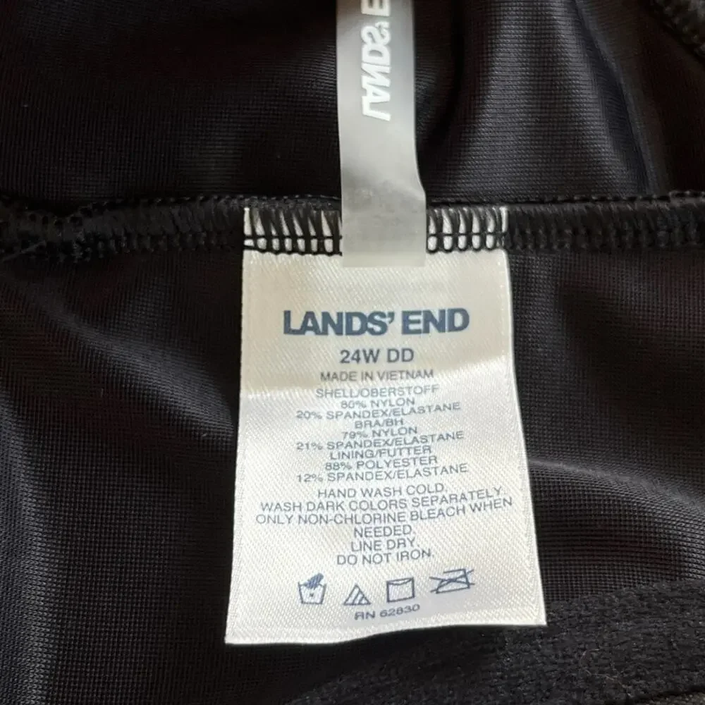Lands End 24W DD-Cup Chlorine Resistant Twist Underwire Bikini Swimsuit Top